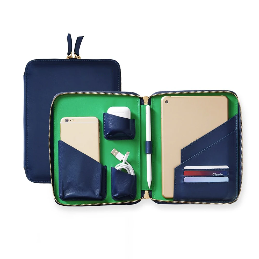 Shenzhen Factory Synthetic Leather Tablet Essential Case Waterproof Slim Mini Travel Storage Bag Custom for Ipad