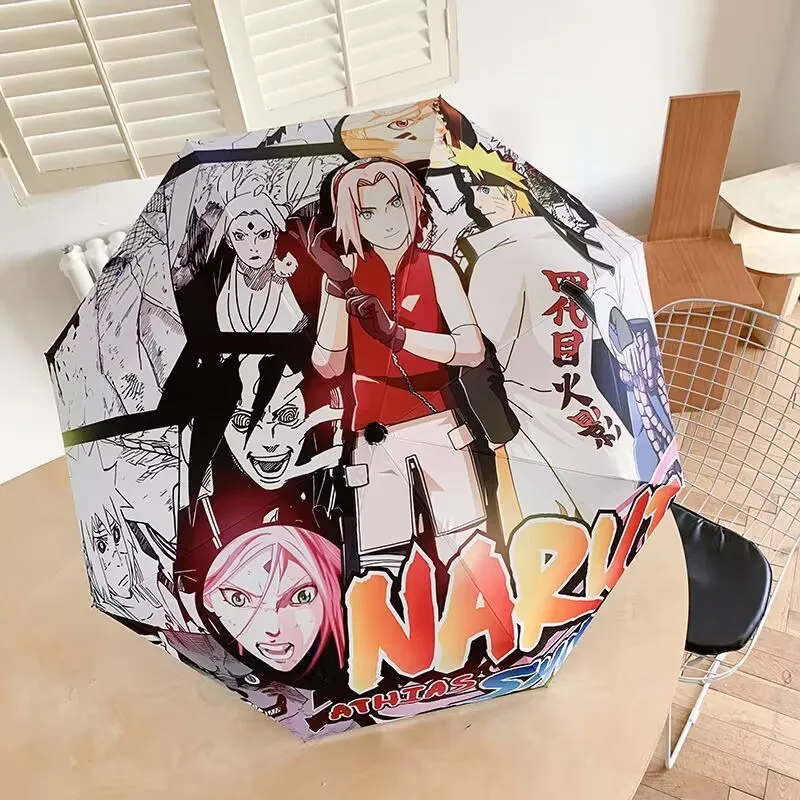 Cheap wholesale high quality anime umbrellas Narutos folding umbrella Japanese anime gift students umbrella