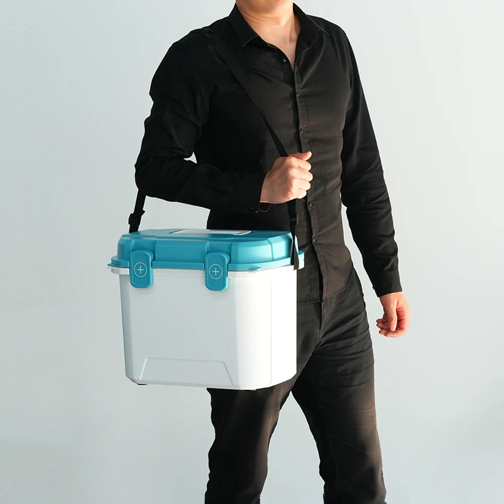 13QT Manufacture high quality mini vaccine transport cooler box veterinary blood transport box