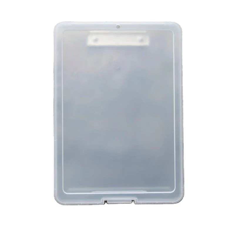 Plastic Tablet white transparent durable clipboard secured with clip