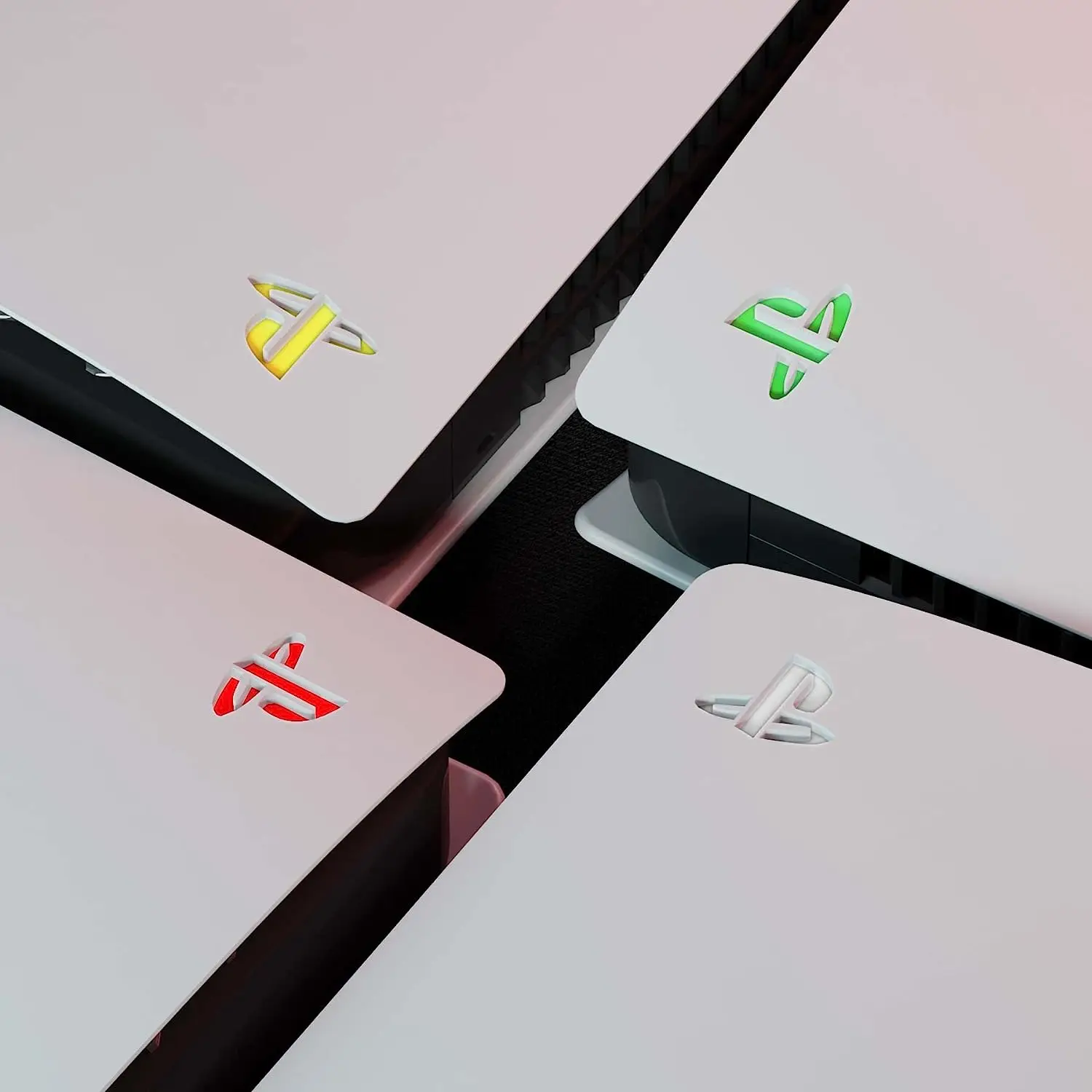 Factory low moq OEM Custom Design PVC Vinyl Decal Skins Logo Underlay Sticker For Playstation 5 PS5 Logo Underlay