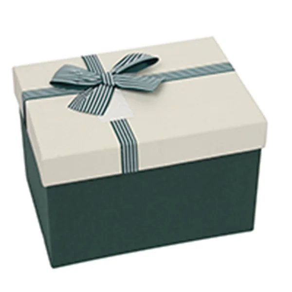 S M L White And Green Ribbon Exquisite Bow Rectangular High-end Gift Box