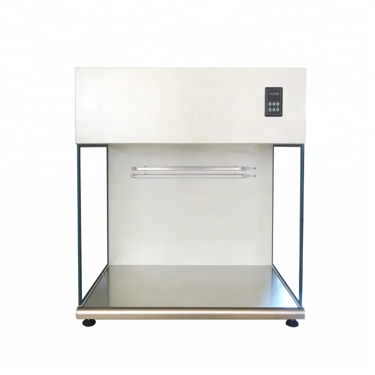 Table top style stainless steel or coated steel clean bench in workshop