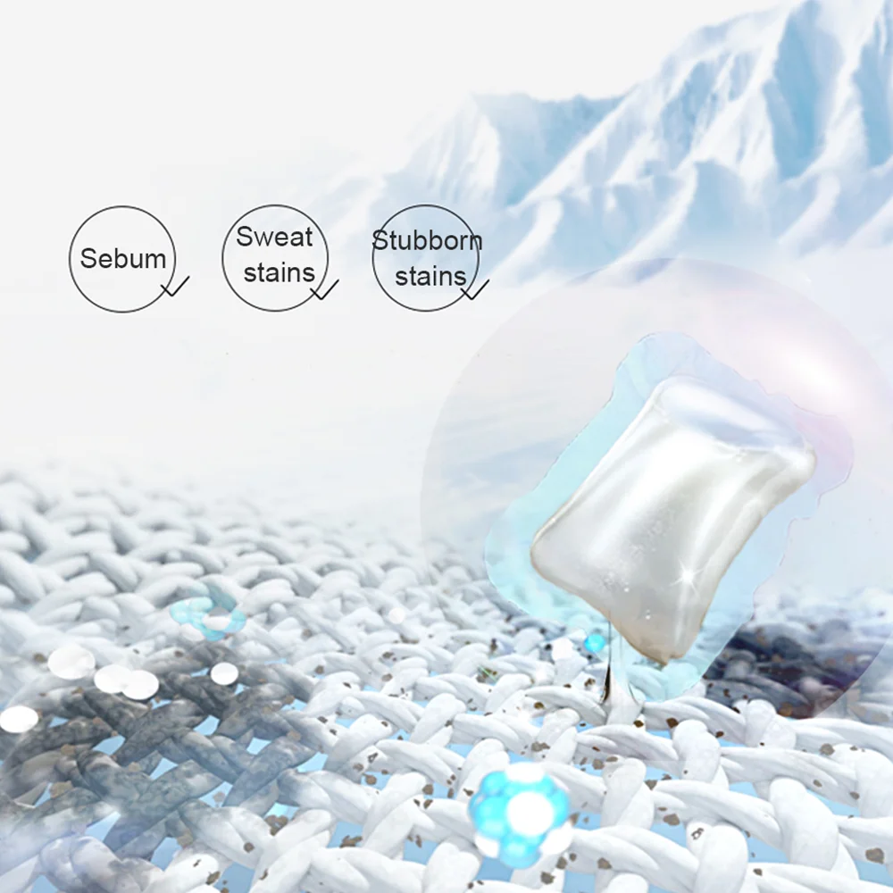 Eco-friendly Deep Cleaning Laundry Detergent Beads Customize Washing Capsules Water Soluble Pods