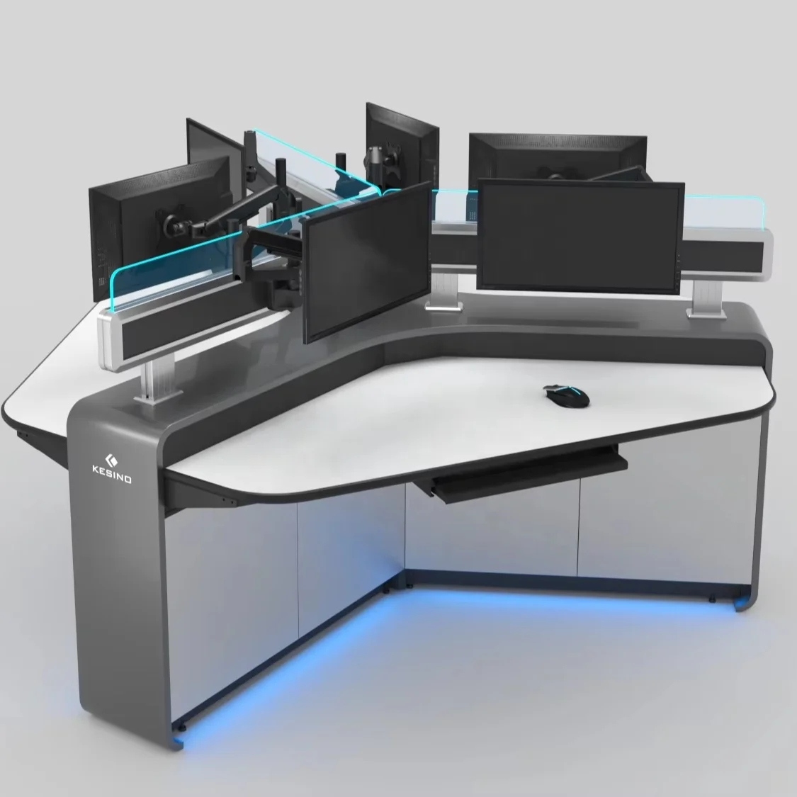 kesino direct sale modular ergonomic console table supplier multi-person wiring management operator workstation console