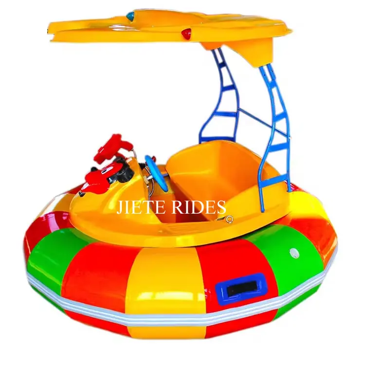 Inflatable bumper cars water pool Kids Inflatable Electric Fiberglass Rubber Plastic Bumper Boat for Amusement Park Gas powered