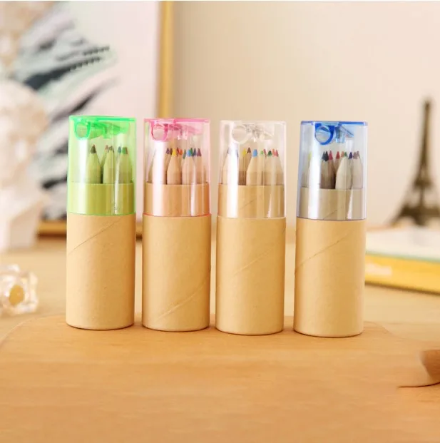 Kids Student Colored Pencils Art Pencil 12-color Drawing Colored Pencils Beginner Drawing Set Educational Toys