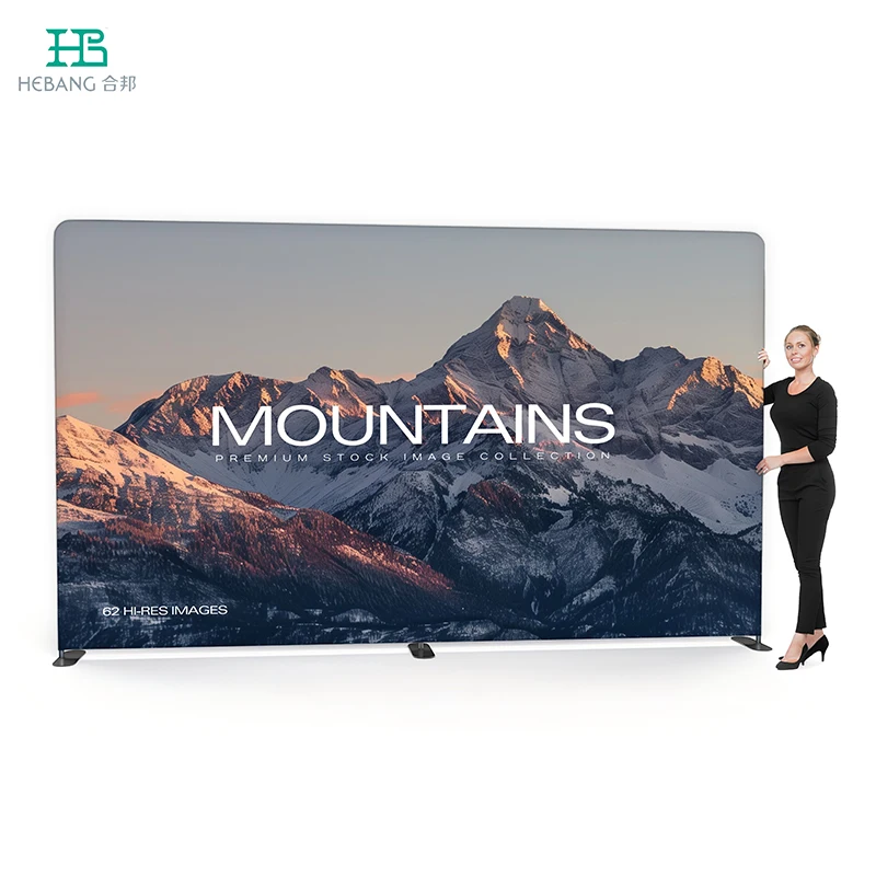 Factory Price Backdrop Banner Aluminum Frame Tension Fabric Pop Up Display