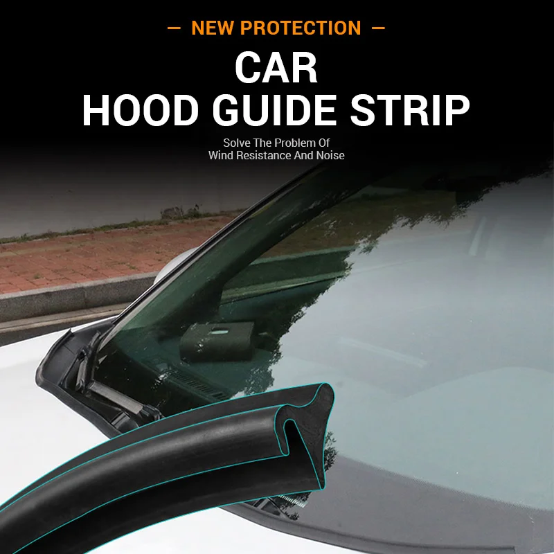 1.8m Car Rubber Seal Spoiler Strip Auto Front Rear Windshield Window Hood Sealing Trim