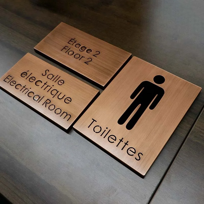 Custom Stainless Steel Door Numbers Plaque  Hotel name plates designs Room Number Sign Door Plate Signs Forl building