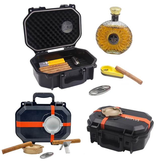 2024 Travel Humidor Newly Designed Waterproof Plastic Cigar Box with Foam for Cigar Storage