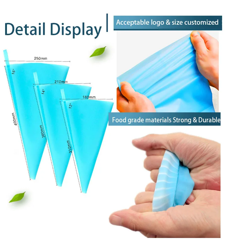 Горячая Распродажа 12 дюймов прочный материал различные силиконовые кондитерского мешка