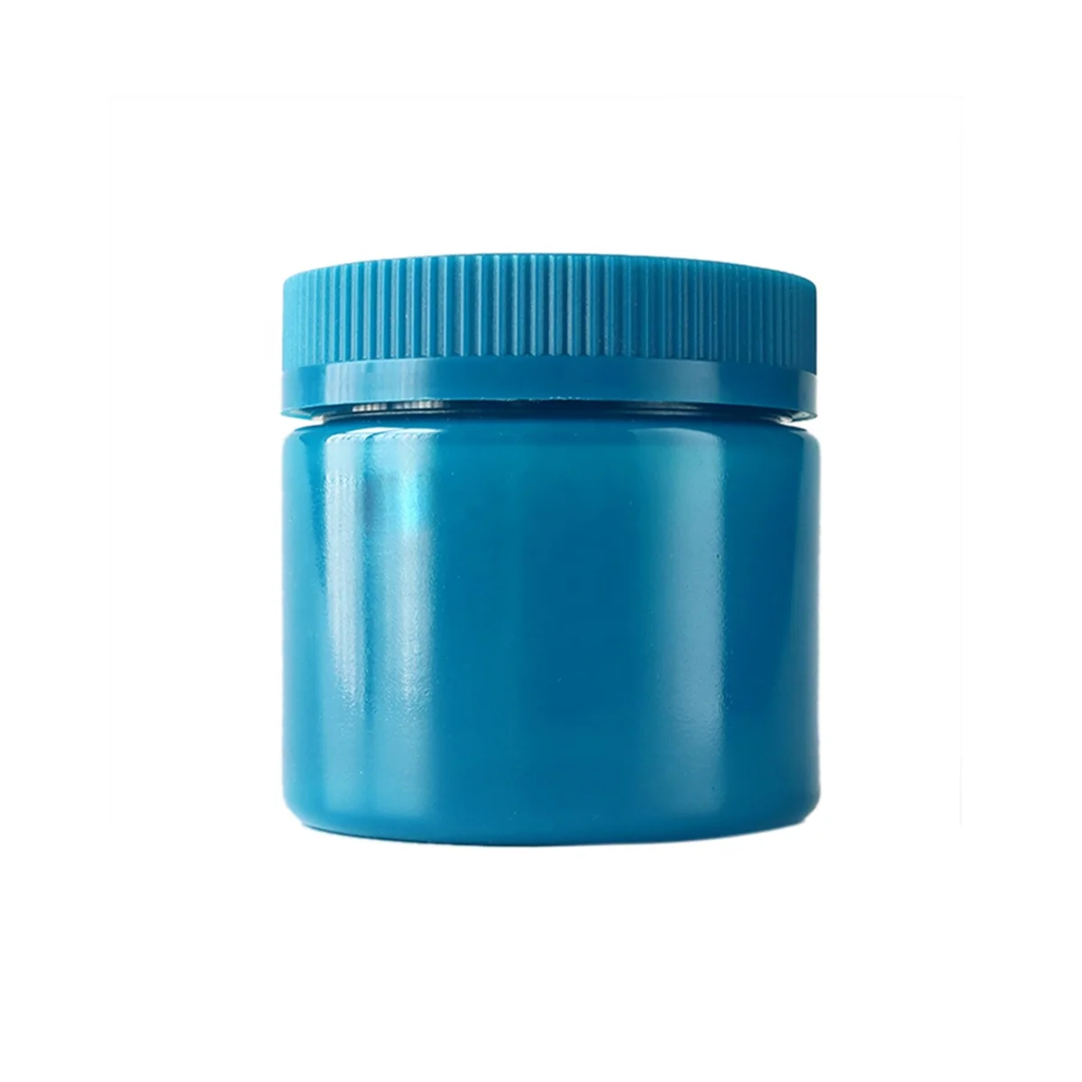 Wide Mouth Plastic Candy Cosmetic Jar Blue 6oz PET Jars with Lids Smell Proof Child Proof Plastic Jar