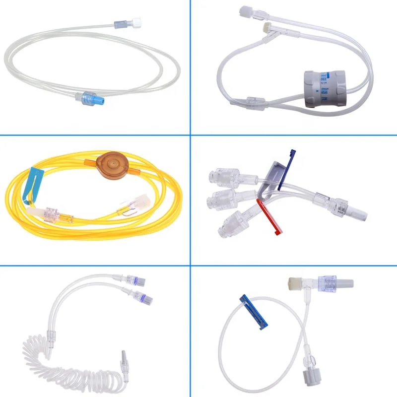 Medical disposable multiway  Small Bore T-port iv extension hose connecting tube set