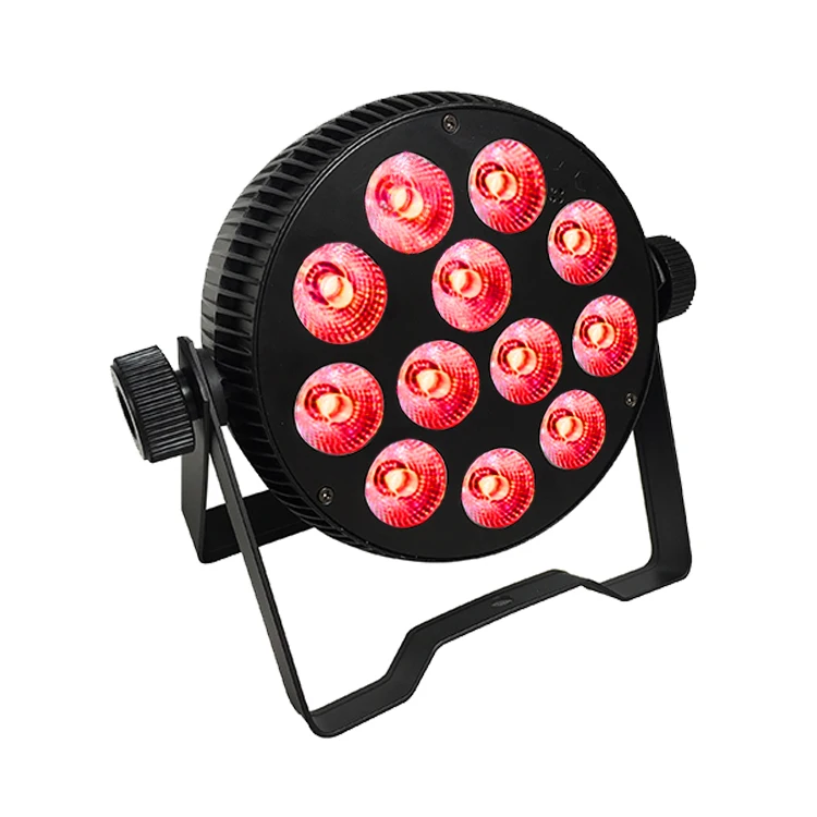 6in1 RGBAW UV IR Remote control 12x8 dmx flat led par can light with great wash effect for live events