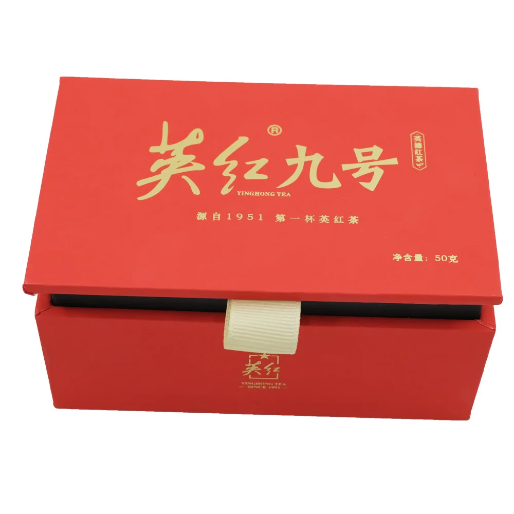 Luxury paper paper black tea box gift empty packaging cardboard drink tea bag organizer storage box