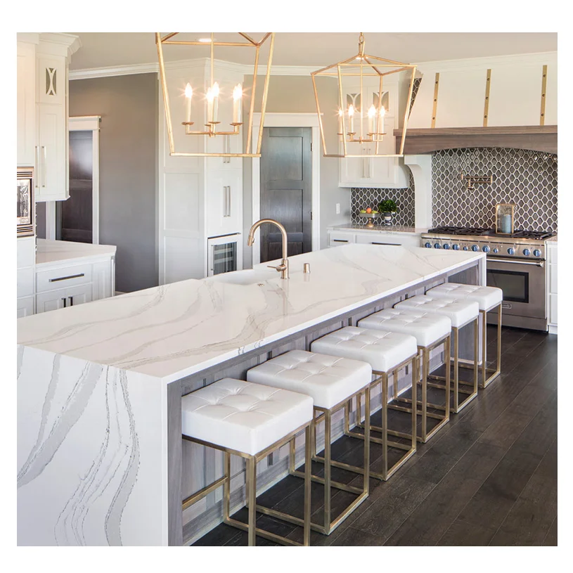 Роскошный искусственный камень кухонный Остров длинный стол столешница