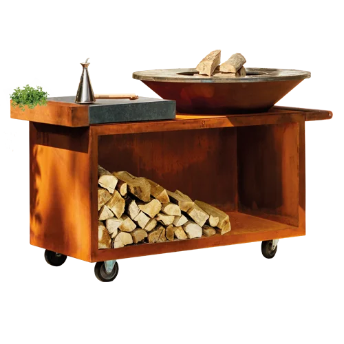 Европейские уличные грили для приготовления пищи огненная чаша барбекю-гриль из кортеновой