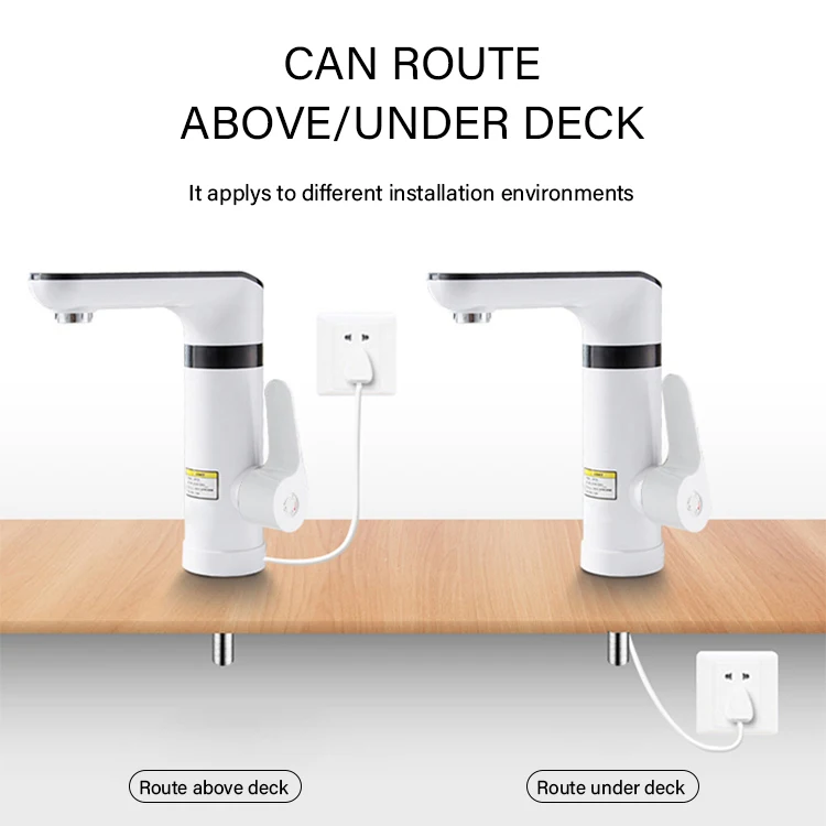 LED Digital Display  Basin Mixer Taps  bathroom tap Basin Faucet	instant water heating faucet electric water heater tap