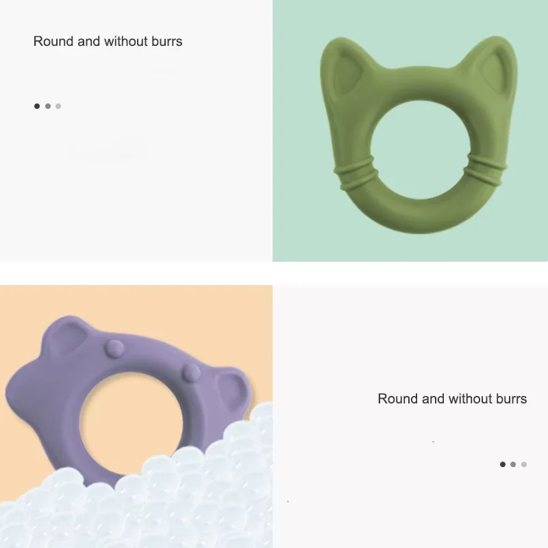 Newborn Gifts Baby Sensory Toys 100% Food Grade Non-toxic And BPA Free Baby Silicone Teether with suction
