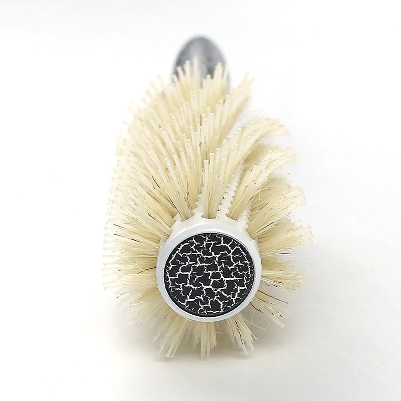 Boar Bristle Brush Round Brush Ceramic Styling For Blow Drying Rotating Hot Sale Salon Hair Tool Roller Hair Brush