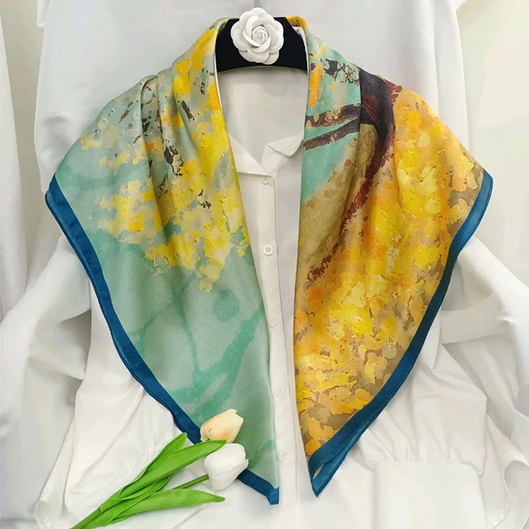 Женский шелковый шарф 100%