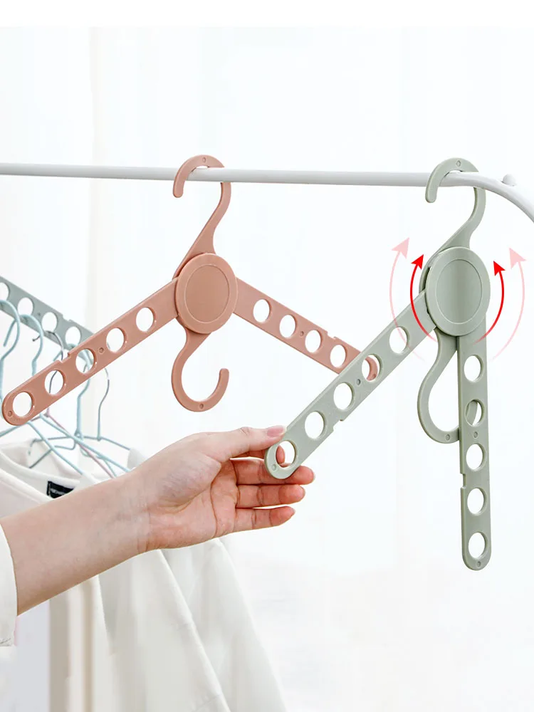 Fashion Hot Sales Folding Clothes Hanger 10Holes 360 Rotating Wardrobe Clothes Storage Space Saving Magic Hanger
