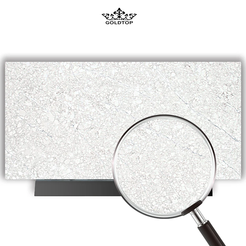 Goldtop ODM/OEM losa hotel Lobby Design Quartzo white Quarzo with grey vein 4018 Carara Vagli artificial quartz slabs