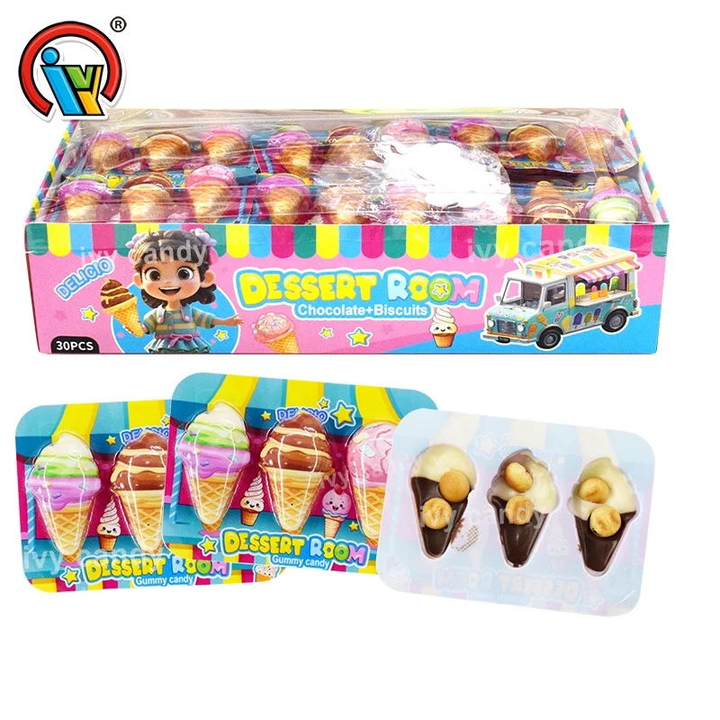 Children snack food sour crispy coated candy filled chocolate candy