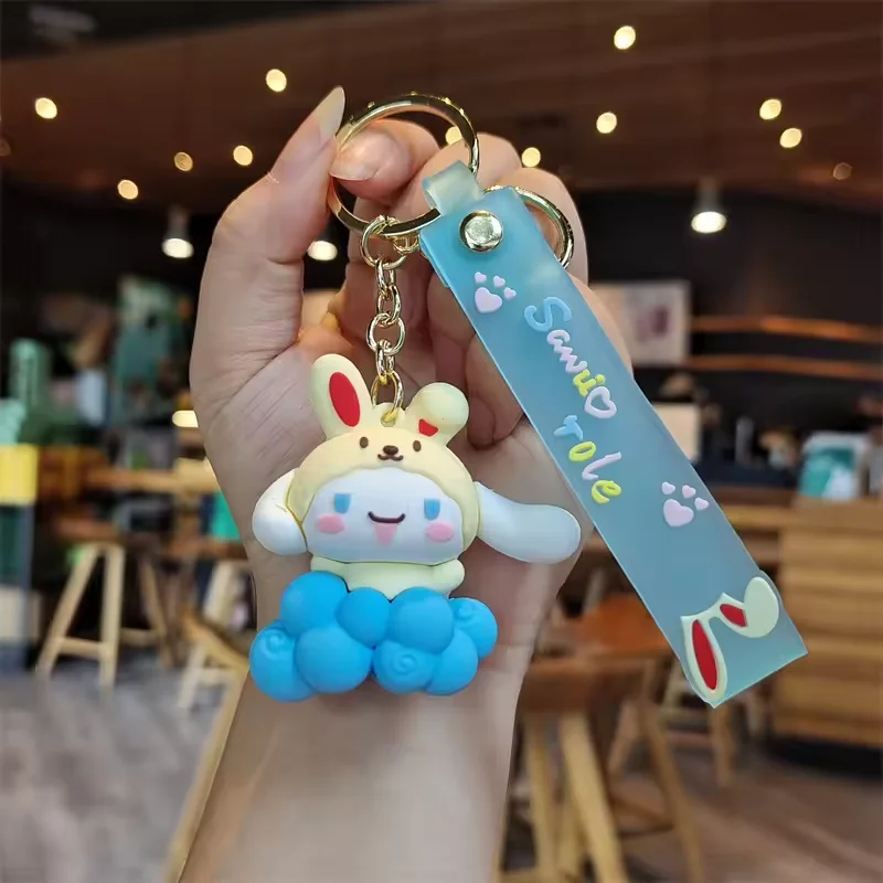 Kawaii Sanlio  Kulomi Keychain Cute Cartoon Anime Mylodi Doll Pendant Super Soft Plush Backpack Decoration Unisex Birthday
