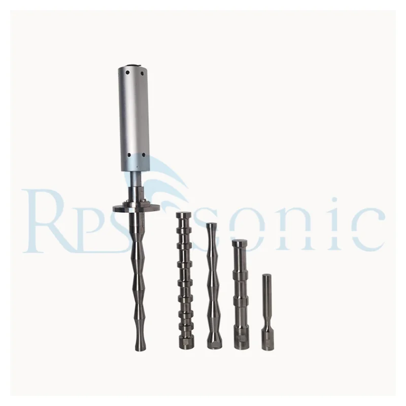 Customized ultrasonic horn for ultrasonic homogenizer with detachable tip and screws