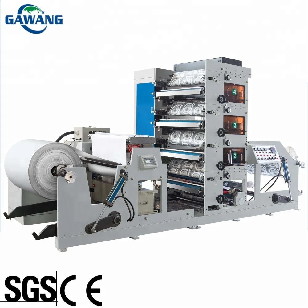 Low Rate of Fault Label Roll to Roll Flexo Printing Machine Paper Bag Paper Cup Printing Die Cutting Machine