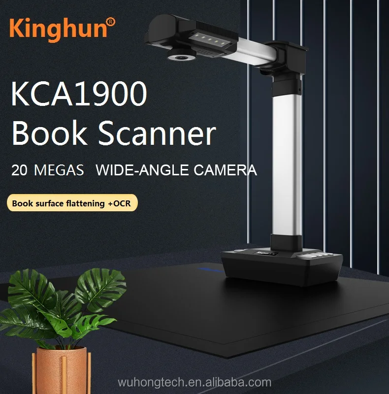 Most competitive Kinghun KCA1900 Smart Fast High Resolution Book Document Scanner Camera
