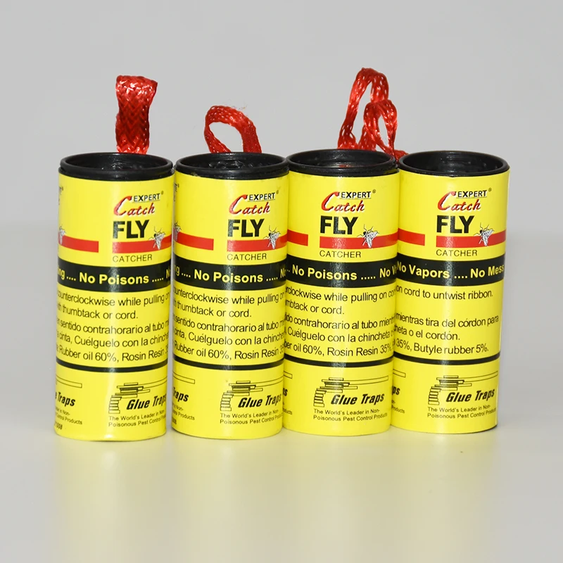 Wholesale 4pcs Premium Sticky Hanging Fly Trap for Mosquitoes Bugs Indoor/Outdoor Pest Control Glue Trap