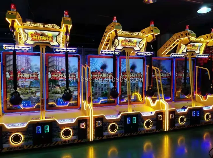 2024 Hot Sale Arcade Coin Operated Ticket Game Machine Crazy Hammer Games Hitting Hammer Games