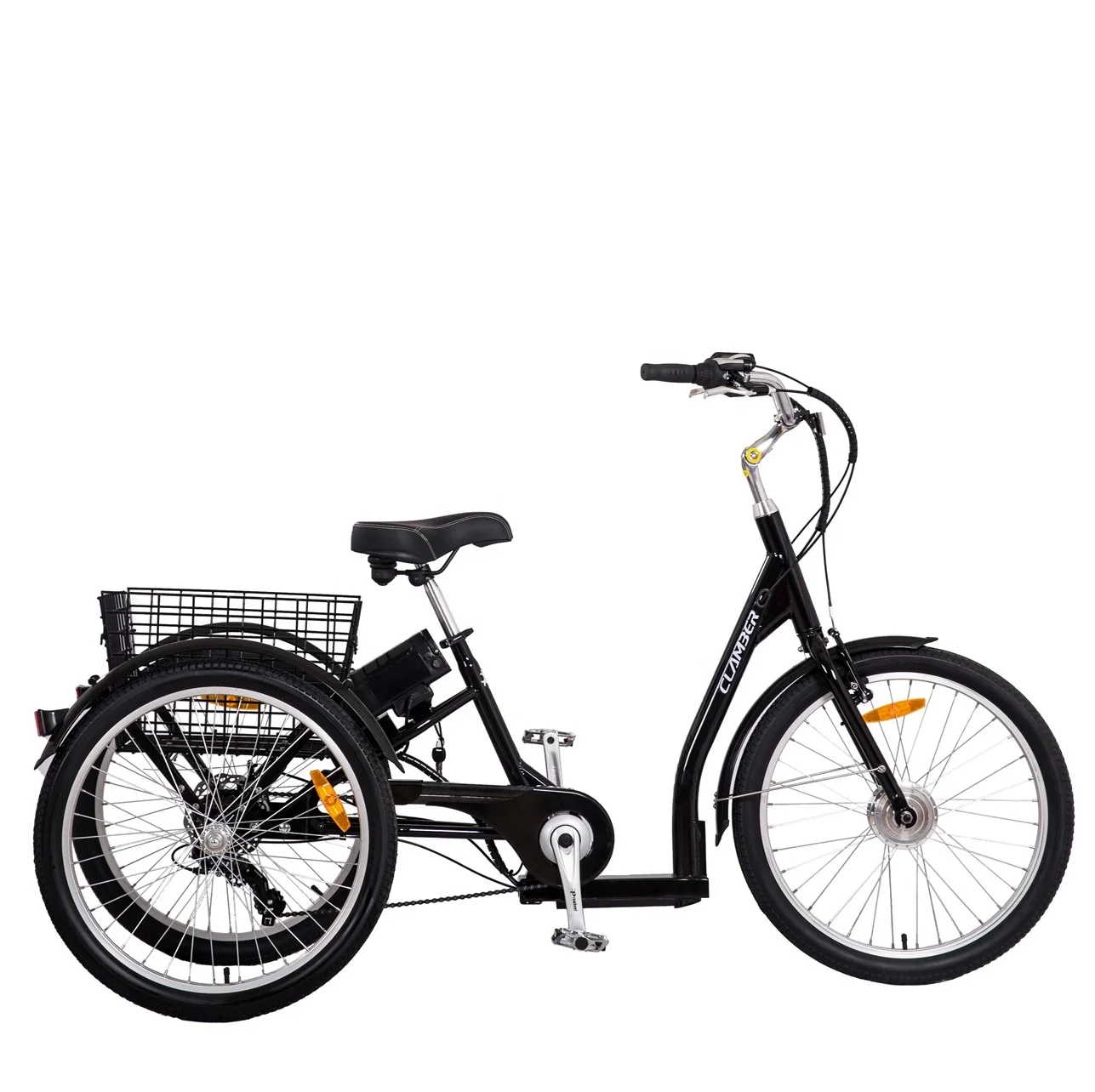 Adult etrike EU warehouse three wheel cargo bike tricycles 7 speed with rear basket for loading