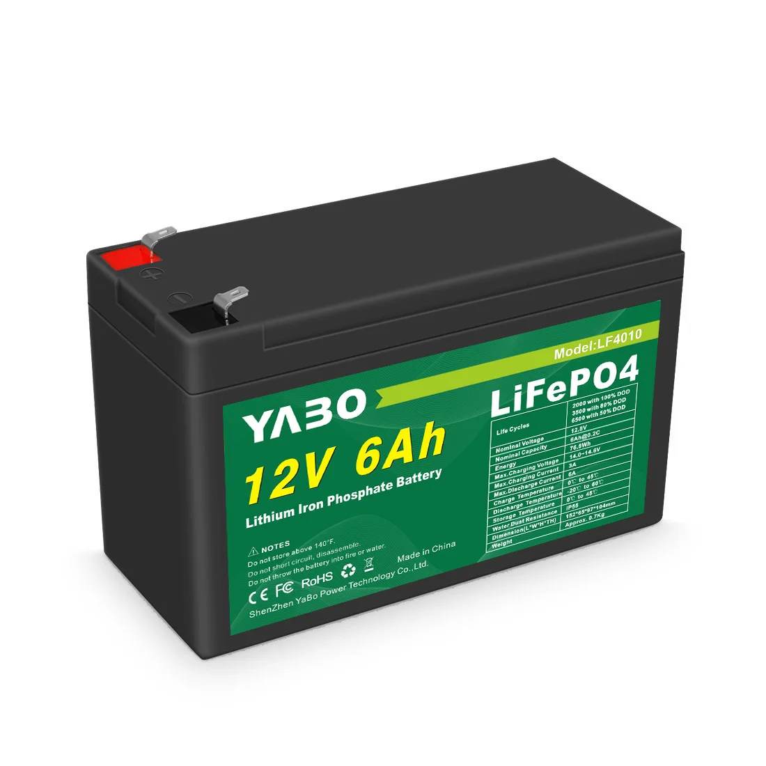 Cylindrical lifepo4 cells 12V 6AH lifepo4 capacity lithium iron phosphate storage power lithium ion battery 12.8v 6ah
