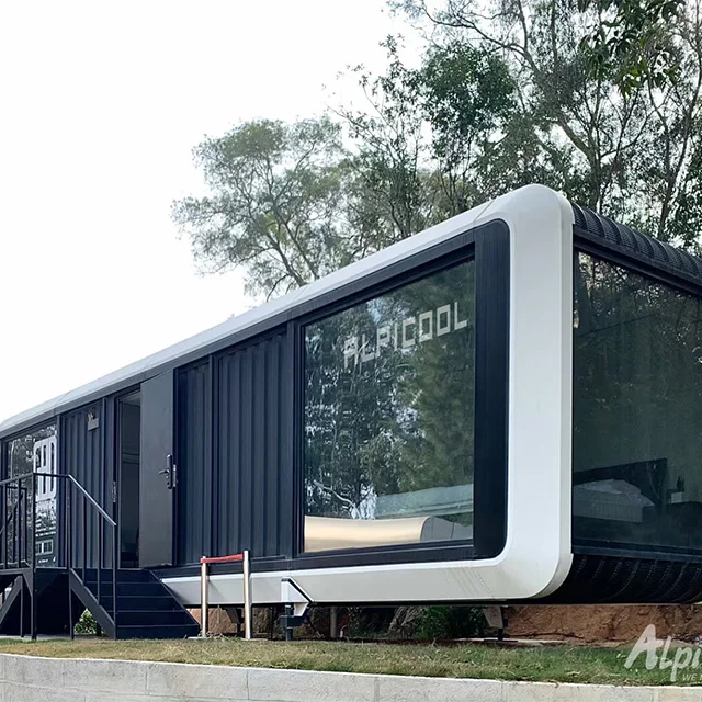 Alpicool Glass tiny house Panoramic floor-to-ceiling windows  container houses for sale