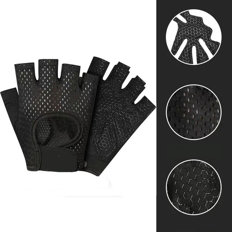 Wholesale training fingerless fitness bodybuilding gym weight lifting gloves for man women