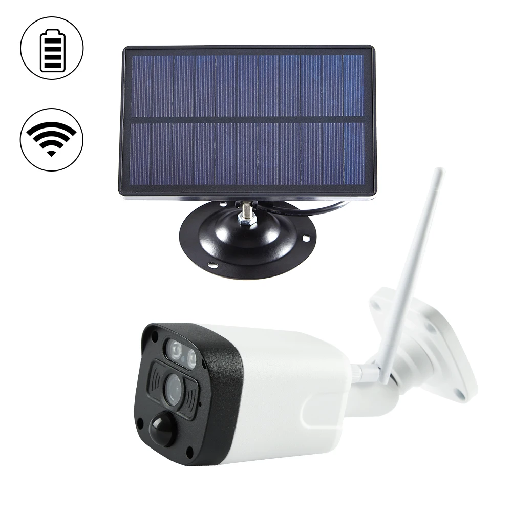 High Quality WIFI Bullet Camera Housing Solar CCTV WIFI Camera Surveillance Home Tuya Camera With 18650 Rechargeable Battery
