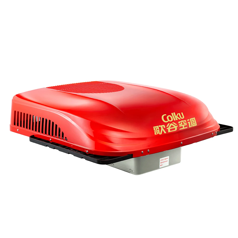 China Factory Best Price Auto Vehicle quite 2200w 24v Battery Powered Rooftop Refrigeration Unit For Truck And Trailer 6900BTU