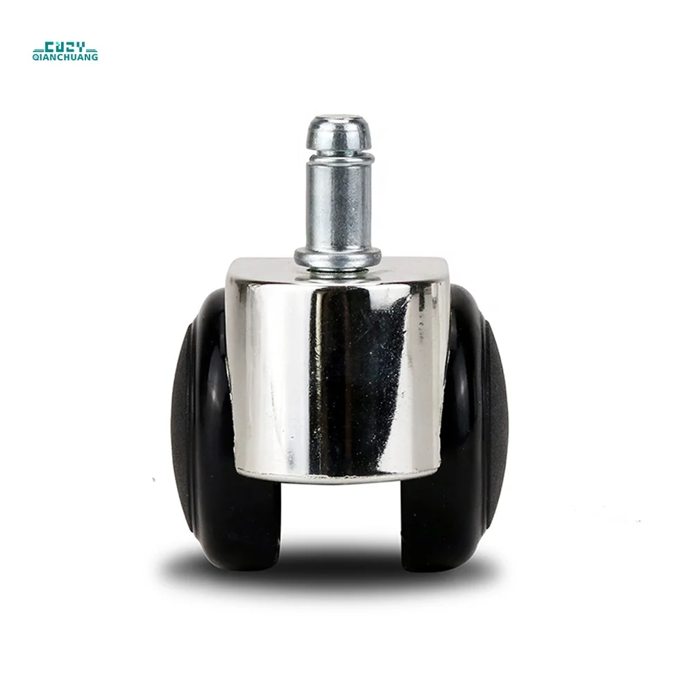 2 inch Insert stem Zinc alloy Nylon and PVC office chair caster wheels