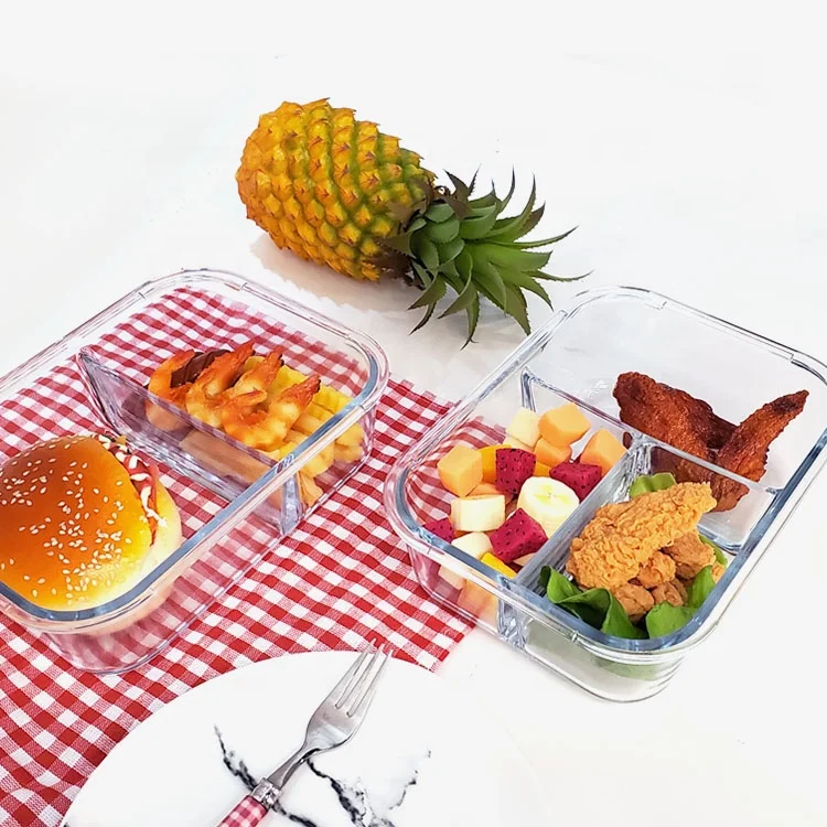  Экологичные контейнеры из боросиликатного стекла Bento для пищевых продуктов с герметичной