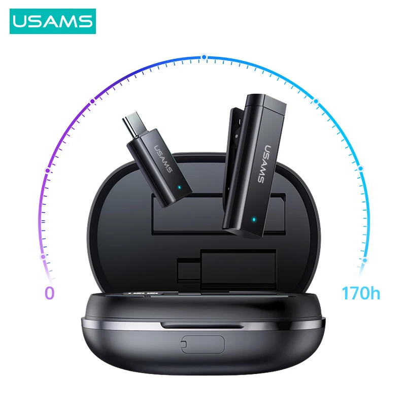 Популярная модель перезаряжаемый беспроводной микрофон USAMS 2 4g для