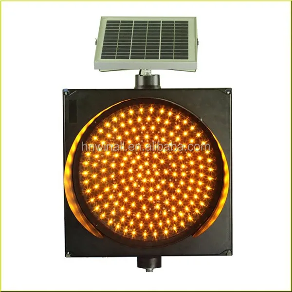 best quality Solar Powered Yellow Flashing beacon Light Circular Led red green Light Traffic Strobe Light