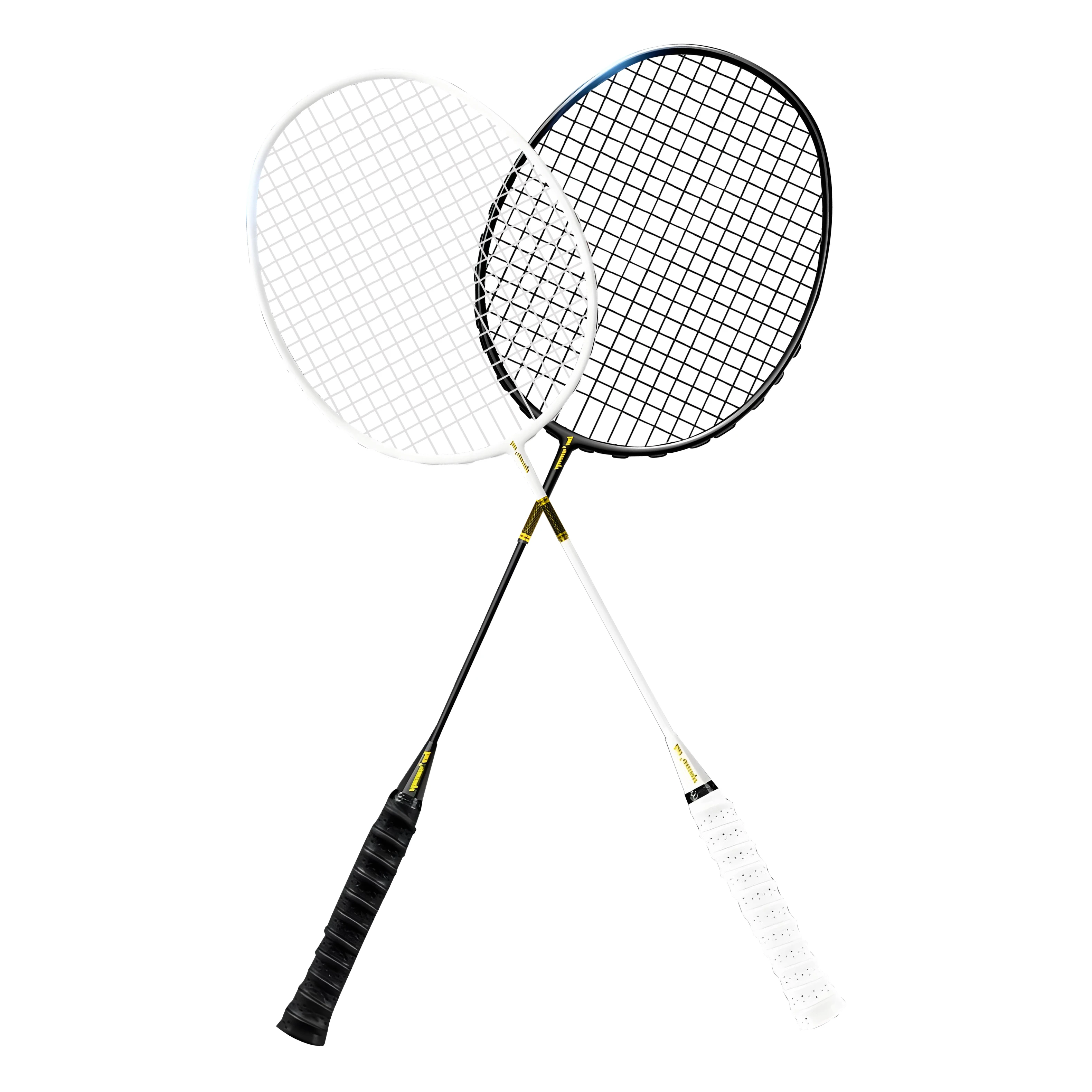 High Quality 3U Badminton Racket Carbon Fiber Frame Professionals Offense-Powered 4U Weight PU Grip Hard Soft Racket Hardness