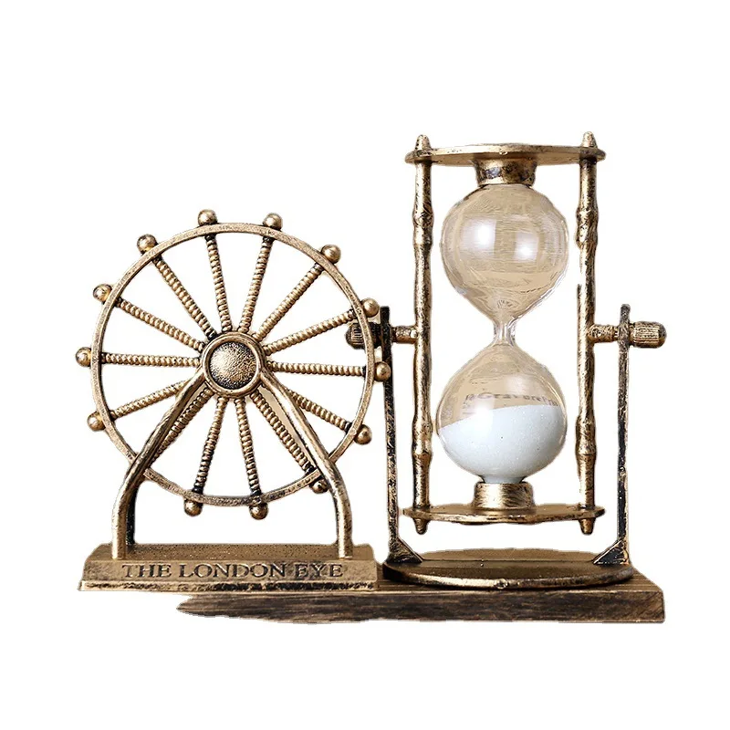 Home Table Decoration London Eye Ferris Wheel Hourglass Timer for Living Room Bedroom Book Shelf TV Cabinet Decor