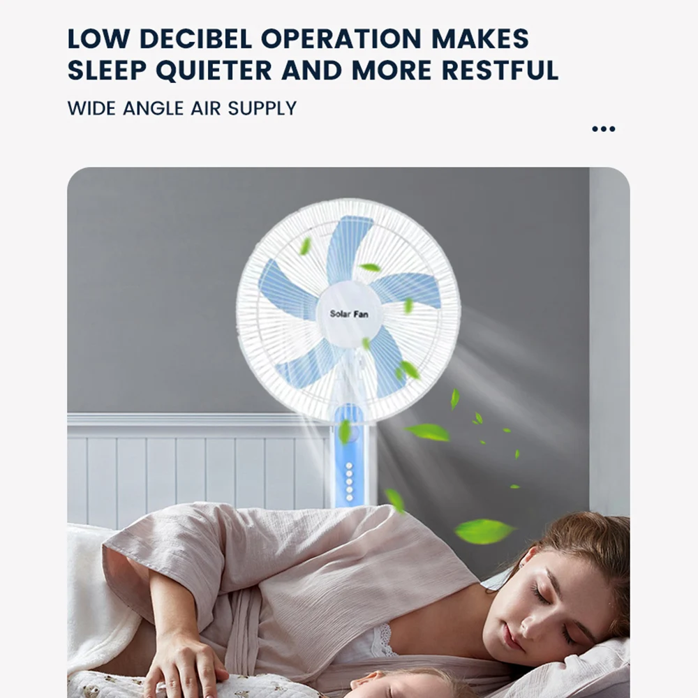 Best seller High speed battery operated DC5V solar powered table rechargeable fan with mobile phone remote control