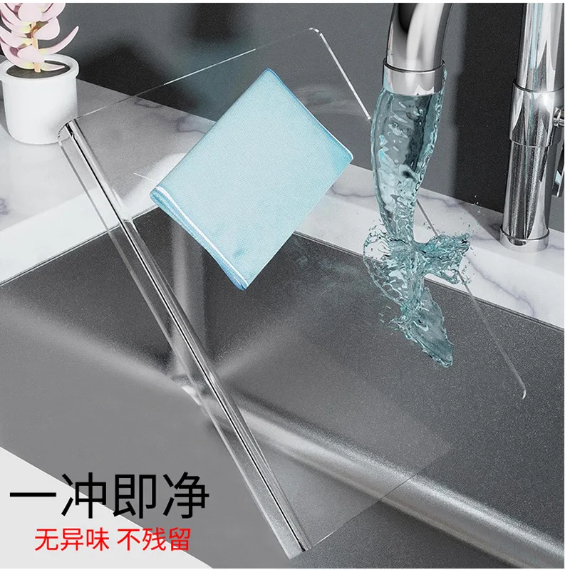 Transparent Large Acrylic Cutting Board with Lip for Kitchen Clear Acrylic Non Slip Plastic Chopping Board