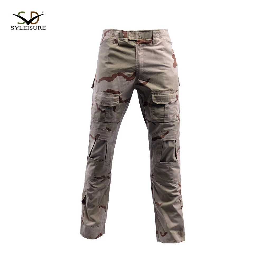 Tri-color desert camouflage G2 FROG tactical suit polyester cotton
